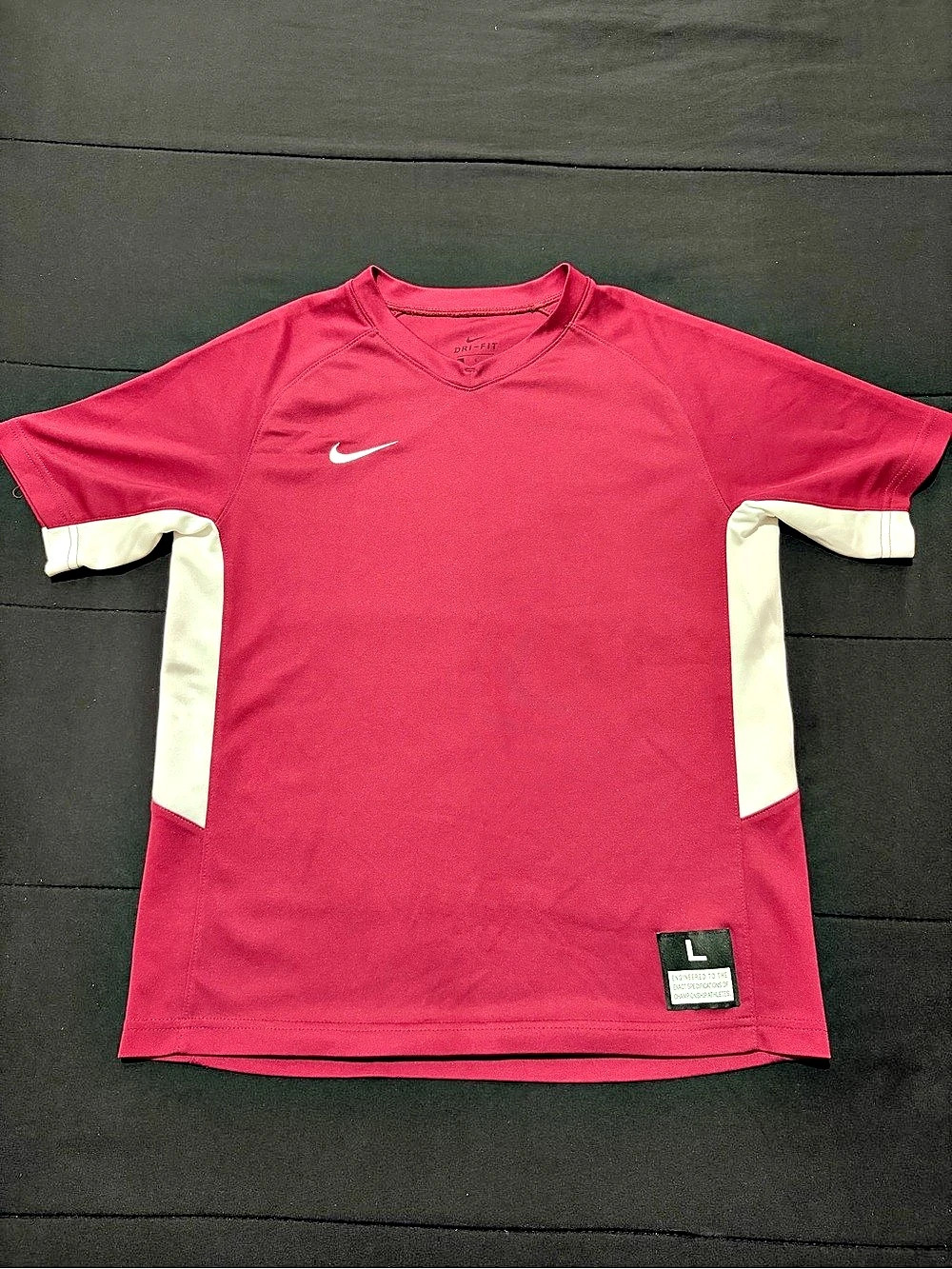 Nike Men's Burgundy & White Dri-FIT Jersey Size Large Like New